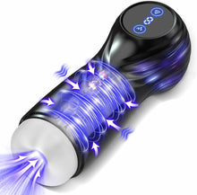 Charger l'image dans la galerie, Masturbateurs Masculins Sex Toýs Homme - Masturbateur Homme avec 7 Succion &amp; Vibration &amp; Échappement,Masturbâteur Homme Mains Llibres avec Écran LCD &amp; 3D Vaginette Ultra Réaliste, Sex Toys Couple.