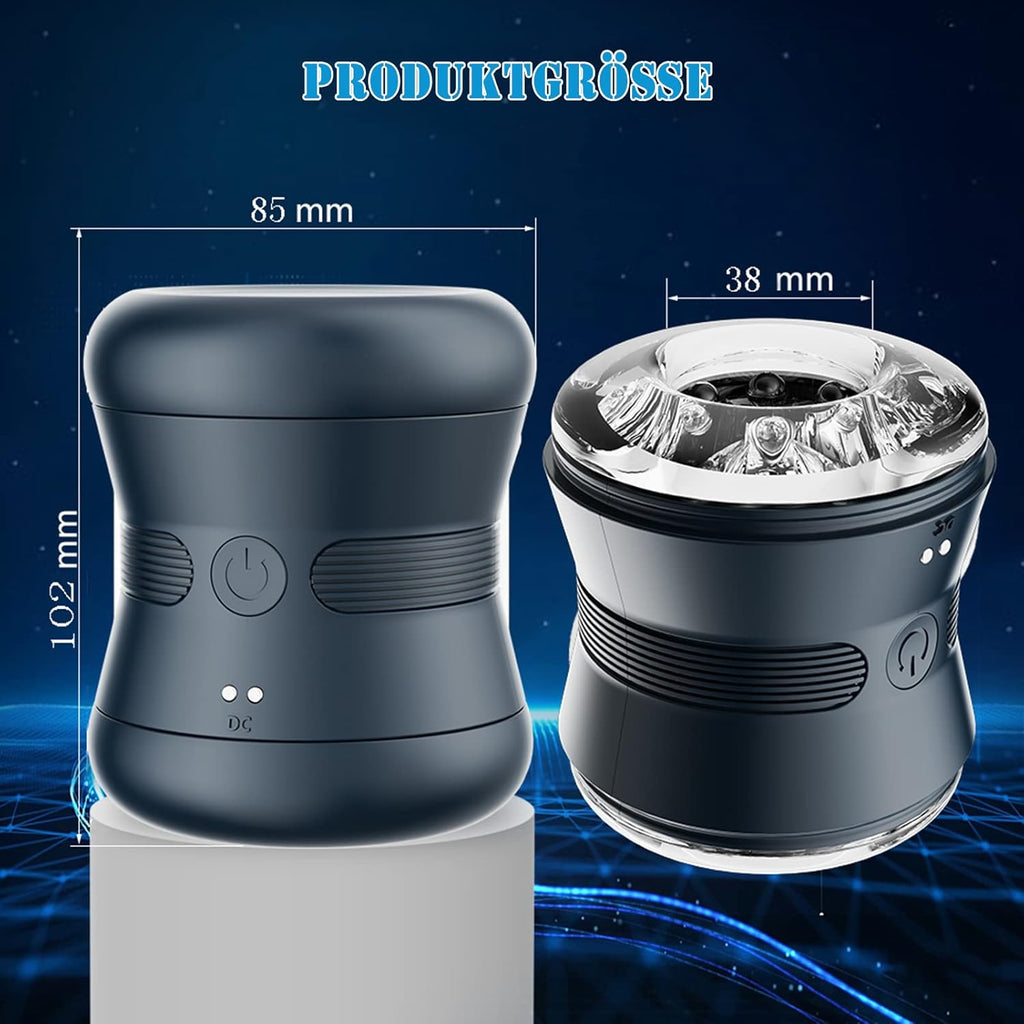 Sumeber Tasse de masturbation électrique avec 10 vibrations, masturbation hommes mains libres automatique sex toy pompe à pénis, hommes compact imperméable mains libres soufflage masturbation Cup