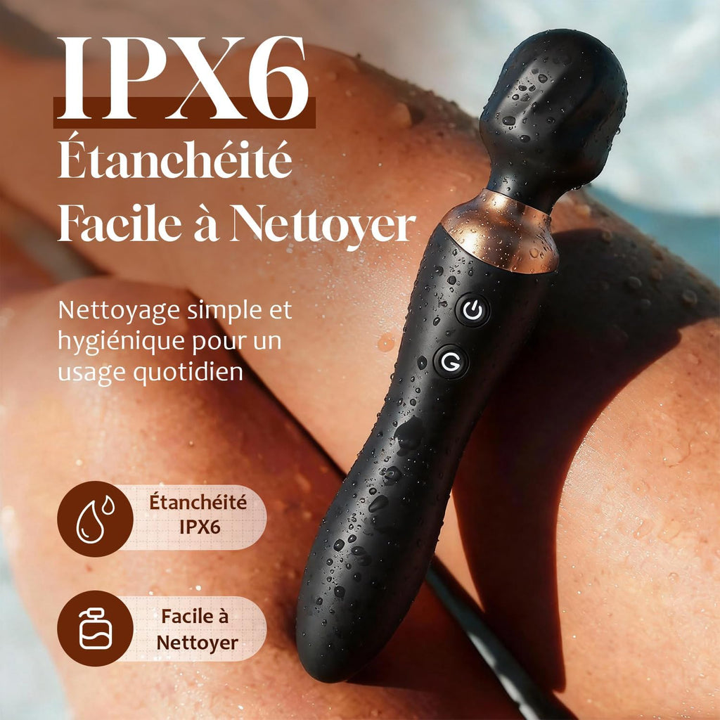 Vibromasseurs Feminin Vibrant à Double Embout Sextoy Silencieux Vibrator | 12 Modes Vibration &Tête Flexible Vibromasseur Sex Toys, Sextoyse Femme Couple Plaisir Clitoridienne, Gode Vibro-masseur Sex