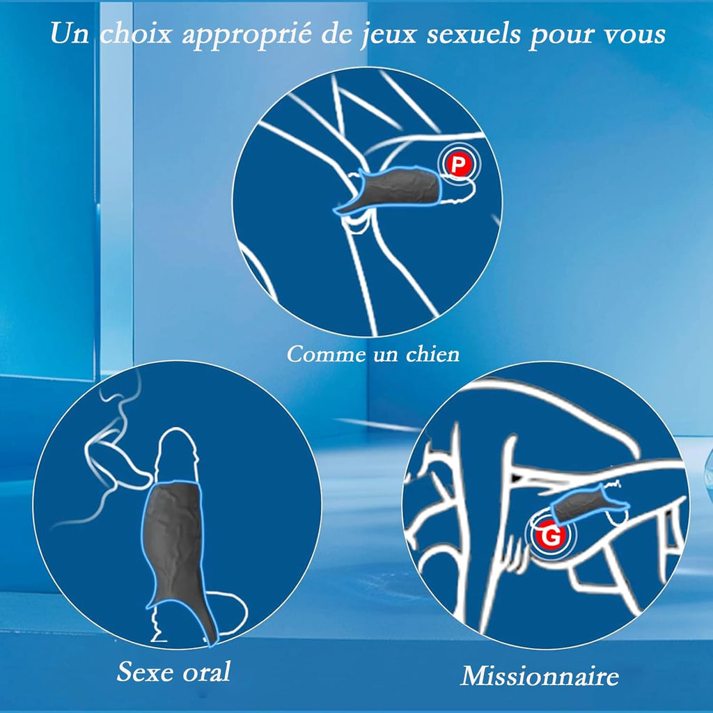 Anneau Homme Vibrant Sex Toýs Couple, 10 Modes Sextoyse Homme Sex Toys, Sex Toyspour Pour Homme, Anneau Vibrant Pénis Clitoridienne, Anneaux de Pénis Sextoyse Couple Plaisir