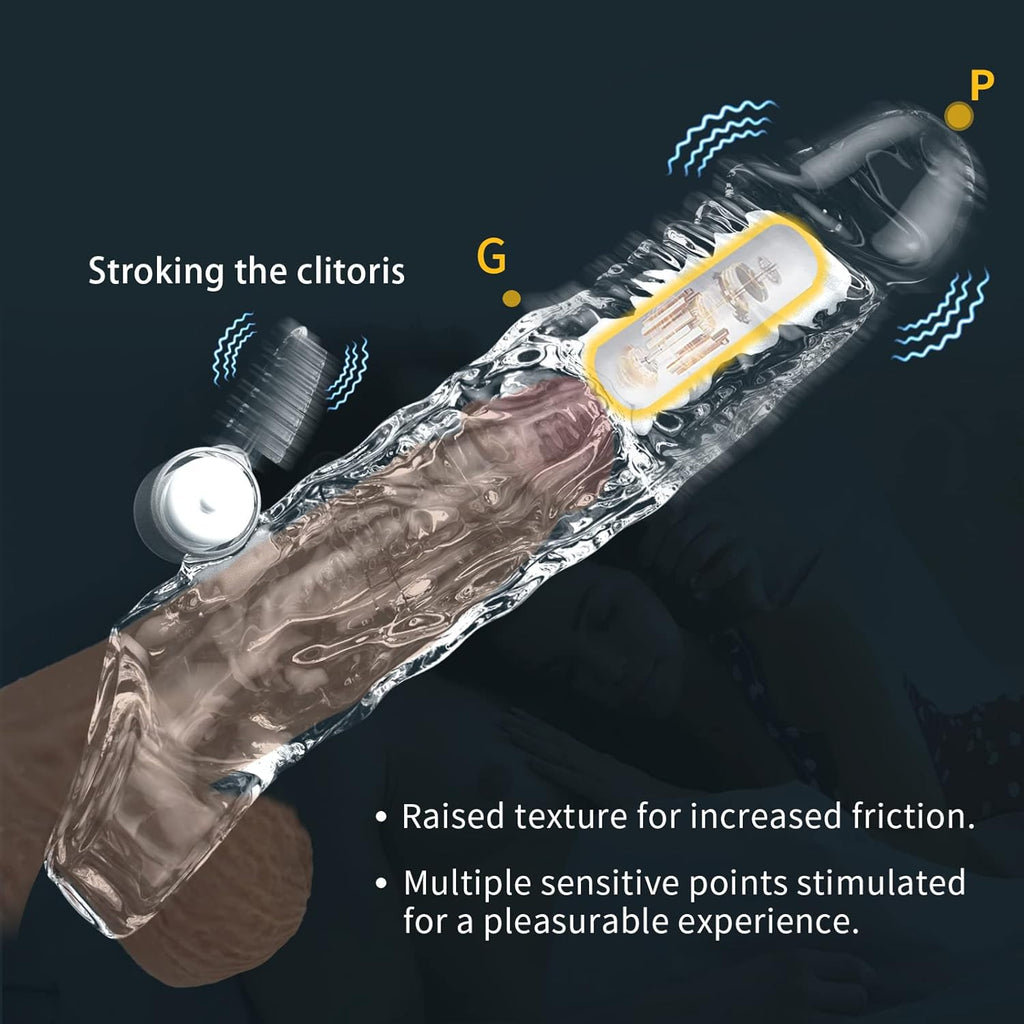 Gaines Pour Pénis, Extenseur De Pénis avec Vibrateur Pénis Anneau, Jouets Sexuels Manchon Pénis pour Améliorer l'érection et retarder l'éjaculation, Sex toys for Homme