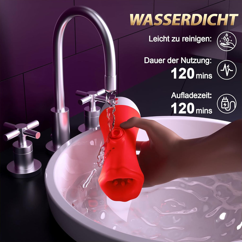 Pangpangmi Masturbateurs Masculins Sex Toýs Homme, Masturbateur Automatique Sex Toys avec 9 Vibrations 9 Léchage de Langue, Masturbeuse Homme Sextoy 3D Manchon Masturbâteur Sextoys