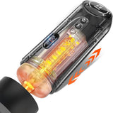 Masturbateur électrique avec chauffage : 10 modes de vibration, 4 modes de succion et 4 modes de poussée, pompe à pénis pour homme, jouet sexuel vaginal, fellation, vagin artificiel, gros masturbateurs