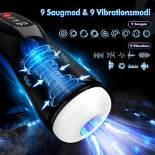 Charger l'image dans la galerie, Masturbateur Homme Sextoyse Homme Sex, Masturbâteur Homme Mains Libres Automatique Masturbateurs Masculins Sex Toys avec 9 Mode Succion et Vibration 3D Vaginette Pénis Vibromasseur Sex