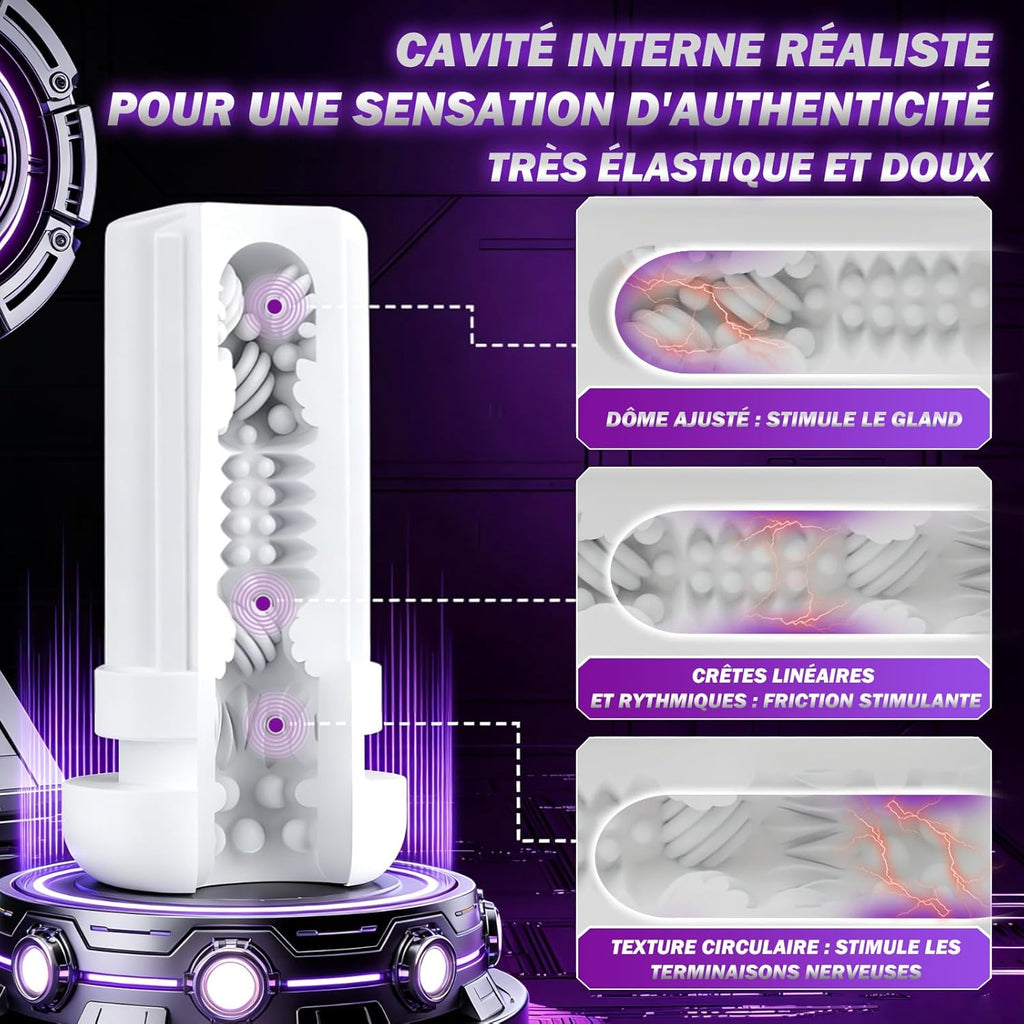 Masturbateurs Masculins Sex Toýs Homme Vaginette Ultra Réaliste avec 9 Modes vibration Et Succion Masturbâteur Homme Mains Libres Sex Toys APP Control Vibration 3D Silicone Sextoyse Sextoy homme