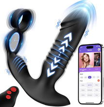 Charger l'image dans la galerie, Plug Anal Sextoyse Homme Sex, Vibromasseur Plugs Anals Sex Toys avec 7 fonctions de choc 7 Modes de Vibration avec anneau pénien stimulation de la prostate Sextoyse Couple Plaisir