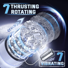 Charger l'image dans la galerie, Penis Pump Realistic Electric Stroker with 7 Sucking Vibrating Thrusting Rotating Licking