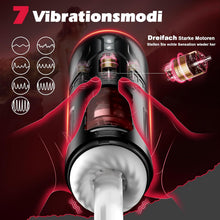Charger l'image dans la galerie, Masturbateur Électrique pour Homme, Jouet Sexuel pour Homme Solo avec 7 Modes de Poussée et de Rotation, 3 en 1 Masturbateur de Poche pour Pénis et Chatte Jouets Sexuels pour Homme