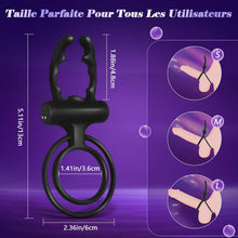 Charger l'image dans la galerie, Anneau Penien - Anneau Homme Vibrant Sex Toýs Couple Vibromasseur, Femme Clitoridien Puissant - Rechargeable, prêt pour la douche et dure jusqu'à 60 minutes, 10 Modes de Vibration et Contrôle des APP