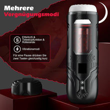 Charger l'image dans la galerie, Masturbateur Électrique pour Homme, Jouet Sexuel pour Homme Solo avec 7 Modes de Poussée et de Rotation, 3 en 1 Masturbateur de Poche pour Pénis et Chatte Jouets Sexuels pour Homme