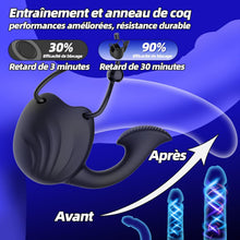 Charger l'image dans la galerie, Sex Toýs Homme Vibromasseur Masseurs de Prostate Anal Plug Anneau Pénien Retardateur 10 Mode Entraînement du Gland éjaculation Retardée Stimulateur Testiculaire Convient aux Hommes et aux Femmes