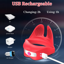 Charger l'image dans la galerie, Anneau pénien vibrant avec motif Stretch &amp; Vibartion