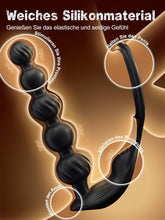 Charger l'image dans la galerie, Plug anal masseur de prostate, anneau phallique avec 10 modes de vibration, stimulation de la prostate avec 5 boules anales, jouets sexuels étanches pour couples