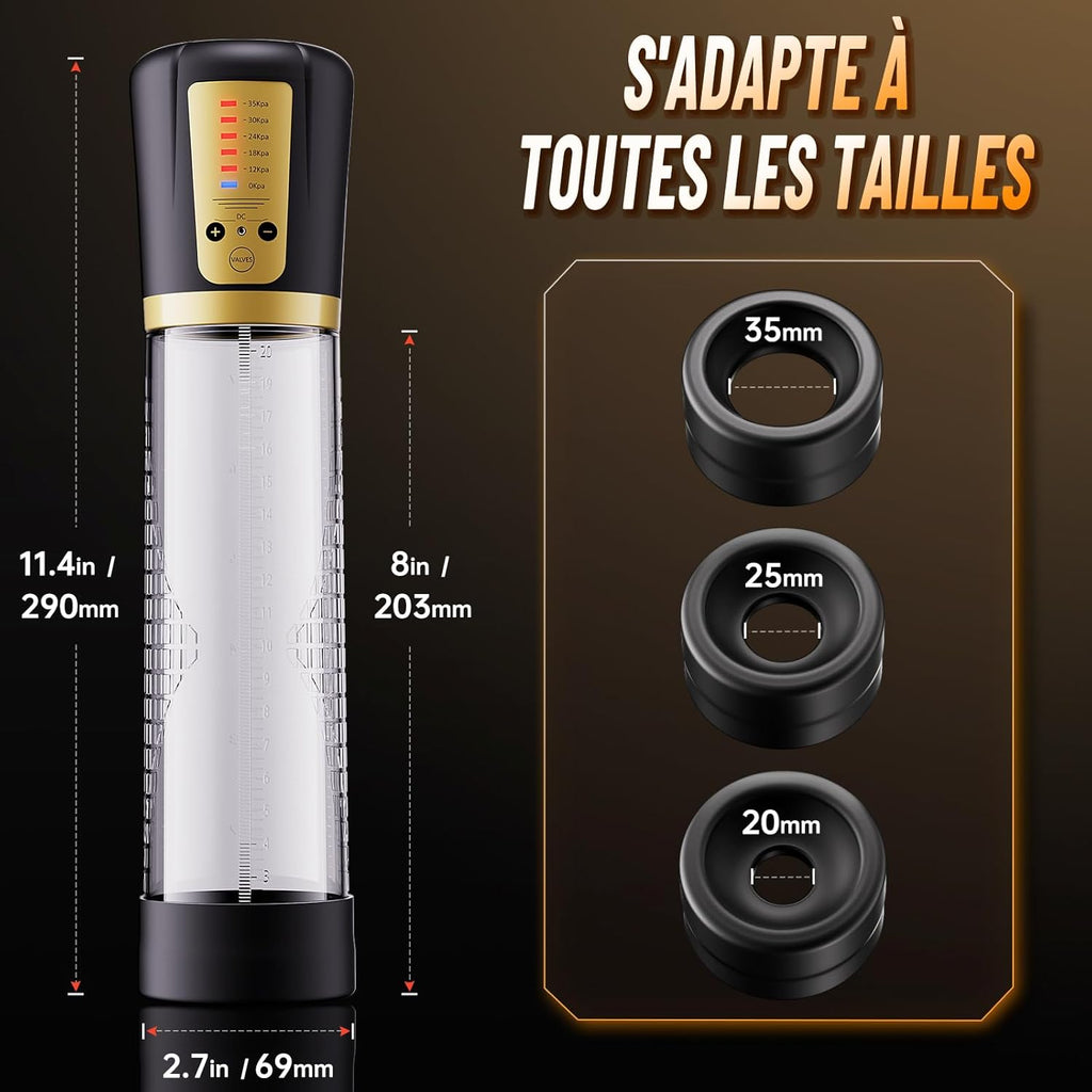 Pompes à Pénis Masturbateur Sex Toýs Homme - Masturbâteur Homme Mains Libres avec 5 Succions et 6 Anneaux Péniens, Pompe a Penisse Électrique pour Agrandir son Pénis Masturbateurs Masculins Sex Toys