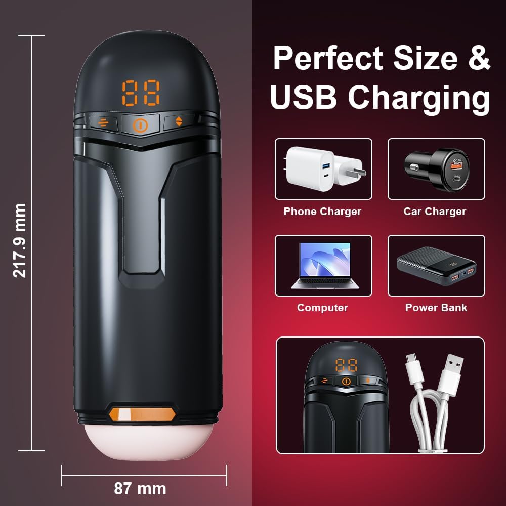 Masturbateur électrique à pompe à vide avec 10 modes de poussée, rotation, vibration et succion