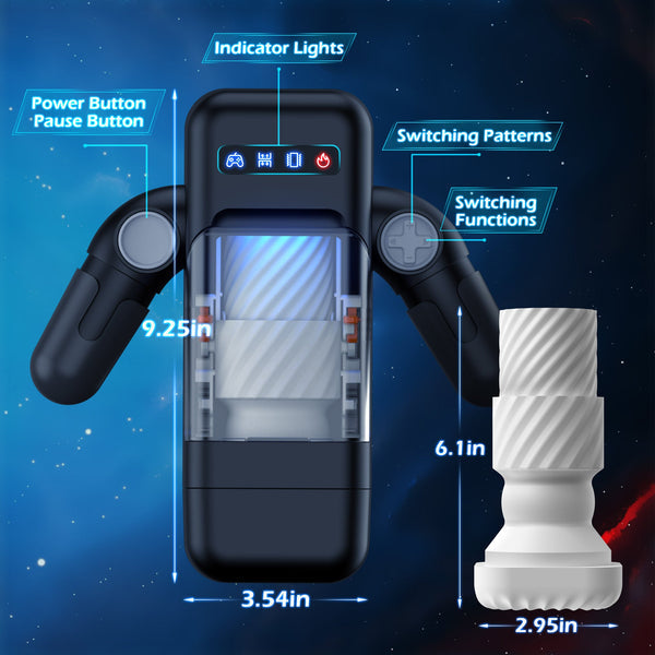 Masturbateur Masculin Avec Vibrations Et 2 Niveaux De Chaleur, Bras Réglable