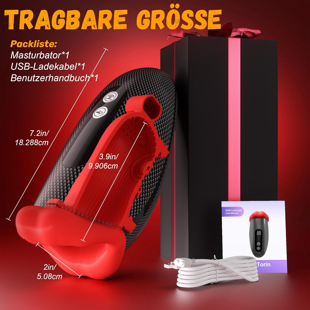 Masturbâteur Homme Mains Libres Masturbeuse, 9X9 Mode de Vibration &Coup-Léchage Masturbateurs Masculins Sextoyse Homme Sex Pénis Sex Toyspour pour Homme Masturbateur