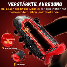 Charger l'image dans la galerie, Masturbâteur Homme Mains Libres Masturbeuse, 9X9 Mode de Vibration &amp;Coup-Léchage Masturbateurs Masculins Sextoyse Homme Sex Pénis Sex Toyspour pour Homme Masturbateur