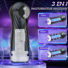 Charger l'image dans la galerie, Masturbateurs Masculins Sex Toýs Homme - Masturbateur Homme avec 7 Succion &amp; Vibration &amp; Échappement,Masturbâteur Homme Mains Llibres avec Écran LCD &amp; 3D Vaginette Ultra Réaliste, Sex Toys Couple.