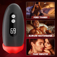 Charger l'image dans la galerie, Masturbâteur Homme Mains Libres Masturbeuse, 9X9 Mode de Vibration &amp;Coup-Léchage Masturbateurs Masculins Sextoyse Homme Sex Pénis Sex Toyspour pour Homme Masturbateur