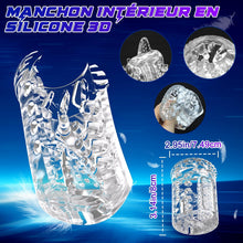 Charger l'image dans la galerie, Masturbateurs Masculins Sex Toýs Homme - Masturbateur Homme LED Sex Toys avec 7 Poussées &amp; Rotations &amp; Vibration Masturbateur Homme 3D Vaginette Ultra Réaliste