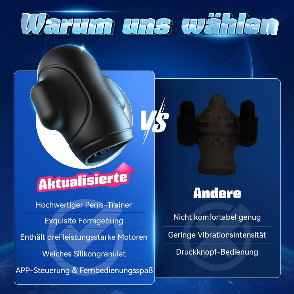 Tauara Masturbateurs Masculins Sex Toýs Homme, 4 IN 1 Masturbateur Automatique avec 10 Vibrations, APP Masturbeuse Homme Sex Toys pour Entraînement et Endurance Sextoyse Homme Sexmasturbâteur Sextoy