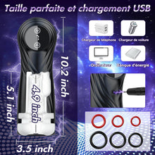 Charger l'image dans la galerie, Masturbateurs Masculins Sex Toýs Homme - Masturbateur Homme avec 7 Succion &amp; Vibration &amp; Échappement,Masturbâteur Homme Mains Llibres avec Écran LCD &amp; 3D Vaginette Ultra Réaliste, Sex Toys Couple.