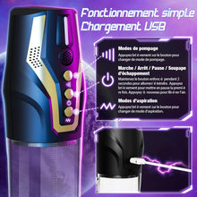 Charger l'image dans la galerie, Pompes à Pénis Vaginette Masturbateur Automatique - Contrôle Vocal Pompe Penis Sex Toýs Homme avec 4 Modes d'aspiration &amp; 4 Modes de Pompage, Masturbateurs Masculins Pompe a Penis Masturbeuse Homme