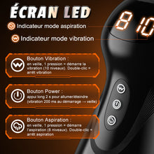 Charger l'image dans la galerie, SolaceX - 8 Succion 10 Vibration One Touch Orgasm Digital Vacuum Masturbator