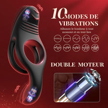 Charger l'image dans la galerie, Sex Toys Anneau Penien - Anneau Homme Sex Toýs Couple Homme, Anneau Vibrant Pénis Clitoridienne Sextoyse Couple Plaisir 10 Modes Vibration, Anneaux de Pénis Sextoyse Homme Sex Jouet Sexualité Couple