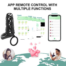 Charger l'image dans la galerie, Gaine Penis avec Anneau Pénien est Doté D’une APP à Distance avec 10 Modes de Vibration