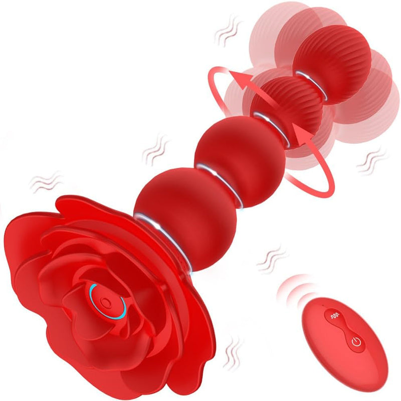 Plug anal anal Vibromasseur godemichet Anal rotatif à 360 degrés, avec 10 modes rotatifs et vibrants, en forme de Machine sexuelle, perles anales, jouets sexuels Pour pour femmes et hommes