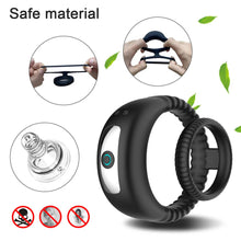 Charger l'image dans la galerie, Anneaux vibrants pour couple pour hommes, Anneau pénien 2 en 1 pour un plaisir et une stabilité accrus, 10 vibrations réglables pour des performances plus longues et plus fortes