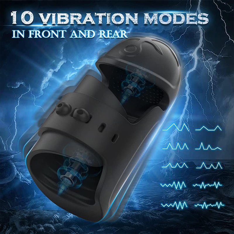 Vibromasseur penis électrique avec 2 moteurs et 10 modes de vibration