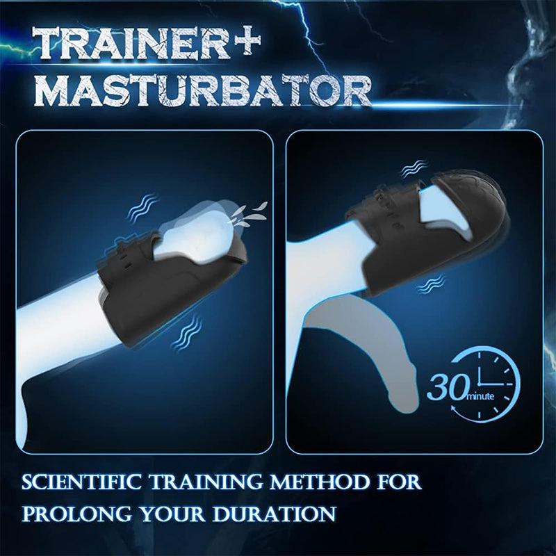 Vibromasseur penis électrique avec 2 moteurs et 10 modes de vibration