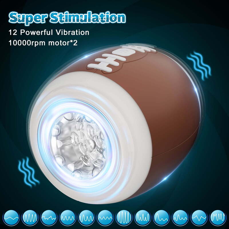 Stimulateur de fellation électrique Masturbateur avec 12 modes de vibration