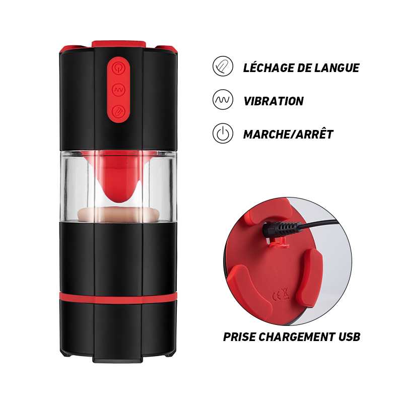 Orgasme sur la langue Masturbateur cup sexe oral