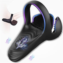 Charger l'image dans la galerie, Vibromasseur Penis en Silicone avec Anneau Pénien et 10 Modes de Vibration