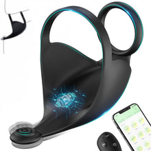 Charger l'image dans la galerie, Vibrateur Pénien en Silicone avec Télécommande APP et 9 Modes de Vibration
