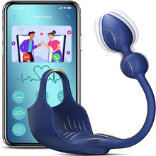 Charger l'image dans la galerie, Stimulateur Prostate Vibrant avec 9 Modes de Vibration et Contrôle APP - Un sextoy révolutionnaire 3 en 1 combine plug anal et anneau pénien un plaisir sexuel plus intense!