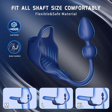 Charger l'image dans la galerie, Stimulateur Prostate Vibrant avec 9 Modes de Vibration et Contrôle APP - Un sextoy révolutionnaire 3 en 1 combine plug anal et anneau pénien un plaisir sexuel plus intense!