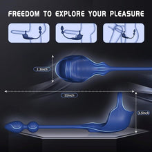 Charger l'image dans la galerie, Stimulateur Prostate Vibrant avec 9 Modes de Vibration et Contrôle APP - Un sextoy révolutionnaire 3 en 1 combine plug anal et anneau pénien un plaisir sexuel plus intense!
