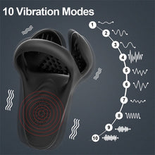 Charger l'image dans la galerie, Vibromasseur Penis en Silicone avec Anneau Pénien et 10 Modes de Vibration