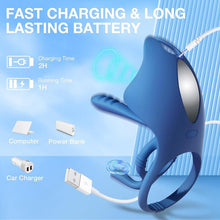 Charger l'image dans la galerie, Vibrateur 4 en 1 anneau pénien, Vibrateur Anneau Pénien avec 5 Modes de Vibration, avec App