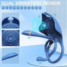Charger l'image dans la galerie, Vibrateur 4 en 1 anneau pénien, Vibrateur Anneau Pénien avec 5 Modes de Vibration, avec App