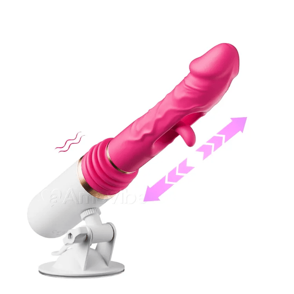 Dyno360°  Vibromasseur Poussant avec Claquement et Vibration (Base Ventouse Incluse)