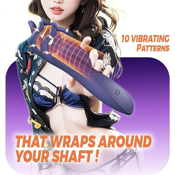 Anneau Vibrant pour Pénis Masturbateur pour Hommes, 10 Modes de Vibration Jouets Sexuels pour Hommes Masturbateur Electrique, Nouveau Penis Trainer Jouet Sexuel pour Couples Sexe Extrême