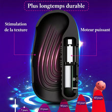 Charger l'image dans la galerie, Masturbateur électrique, exerceur de pénis, vibromasseur avec 10 modes de vibration, appareil de massage pour le pénis, masturbateur électrique, jouet sexuel à stimulations multiples pour homme, stimulateur de gland