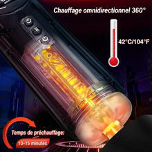Charger l'image dans la galerie, Masturbateur électrique avec chauffage : 10 modes de vibration, 4 modes de succion et 4 modes de poussée, pompe à pénis pour homme, jouet sexuel vaginal, fellation, vagin artificiel, gros masturbateurs