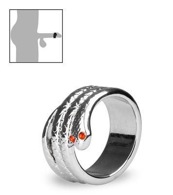 Anneau cockring en inox Medusa